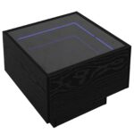 vidaXL Konferenčný stolík Čierny dub 40 x 40 x 30 cm Kompozitné drevo – Obrázok 2