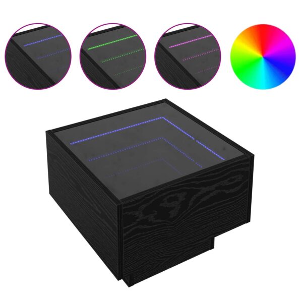 vidaXL Konferenčný stolík Čierny dub 40 x 40 x 30 cm Kompozitné drevo – Obrázok 4