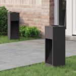 vidaXL Solárna LED chodníková lampa 2 pcs Čierna