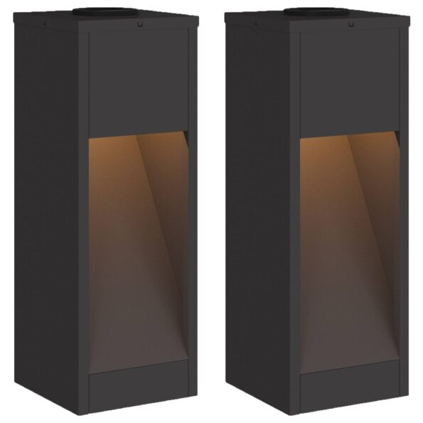 vidaXL Solárna LED chodníková lampa 2 pcs Čierna – Obrázok 2