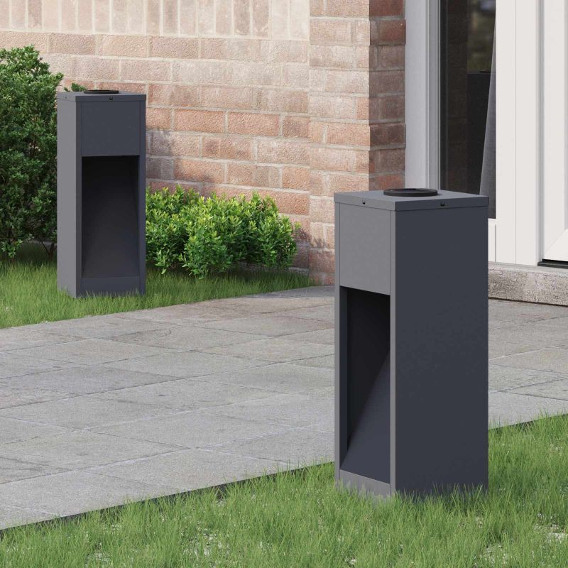 879711_1.jpg vidaXL Solárna LED chodníková lampa 2 pcs Antracit – Obrázok 1