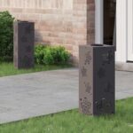 vidaXL Solárne LED svetlo na chodník 2 pcs Čierna