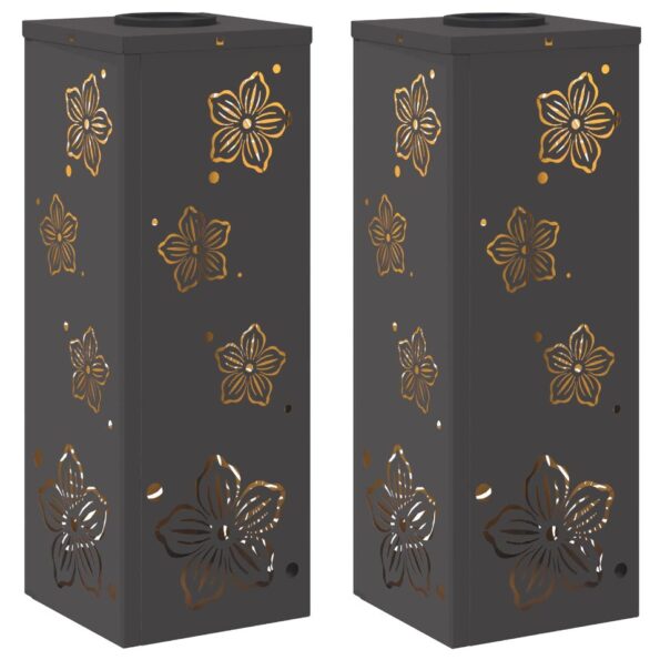 vidaXL Solárne LED svetlo na chodník 2 pcs Čierna – Obrázok 2