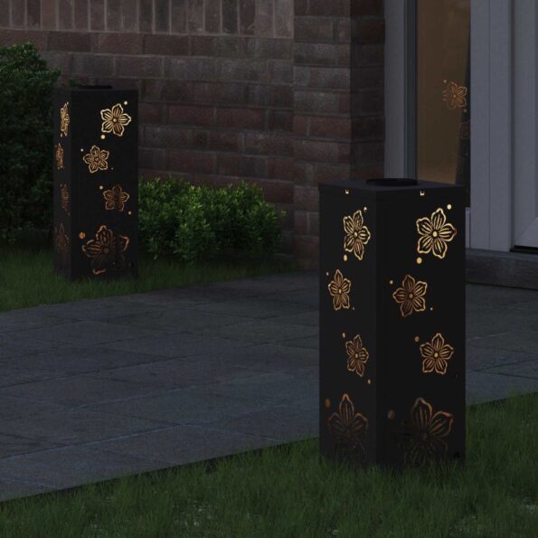 vidaXL Solárne LED svetlo na chodník 2 pcs Čierna – Obrázok 3
