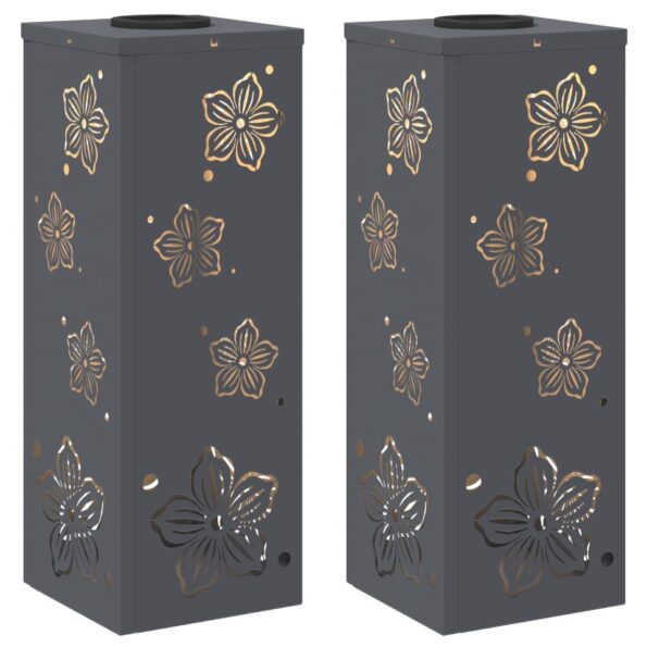 vidaXL Solárne LED svetlo na chodník 2 pcs Antracit – Obrázok 2