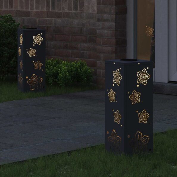 vidaXL Solárne LED svetlo na chodník 2 pcs Antracit – Obrázok 3