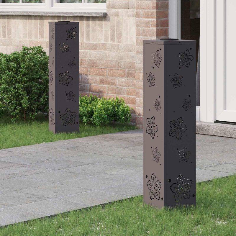 879744_1.jpg vidaXL Solárne LED svetlo na chodník 2 pcs Čierna – Obrázok 1