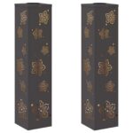 vidaXL Solárne LED svetlo na chodník 2 pcs Čierna – Obrázok 2