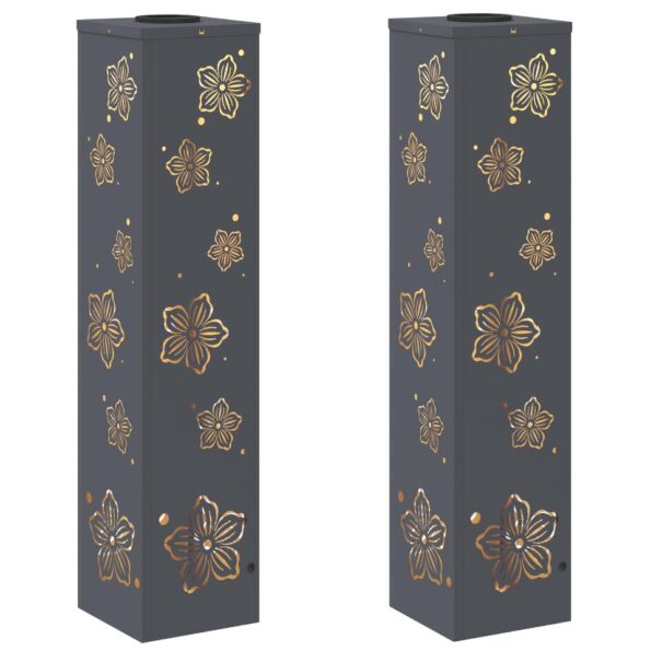 vidaXL Solárne LED svetlo na chodník 2 pcs Antracit – Obrázok 2