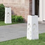 vidaXL Solárne LED svetlo na chodník 2 pcs Biela