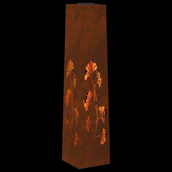 vidaXL Solárne LED svetlo na chodník 2 pcs Cortenová oceľ – Obrázok 13