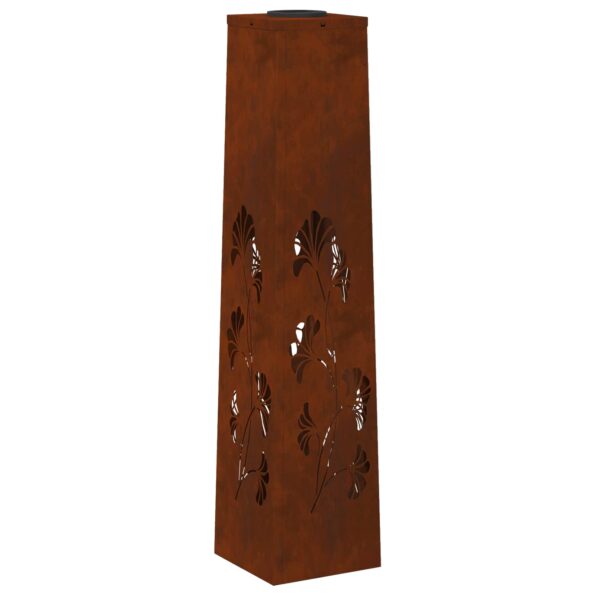 vidaXL Solárne LED svetlo na chodník 2 pcs Cortenová oceľ – Obrázok 4