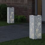 vidaXL Solárne LED svetlo na chodník 2 pcs Biela – Obrázok 3