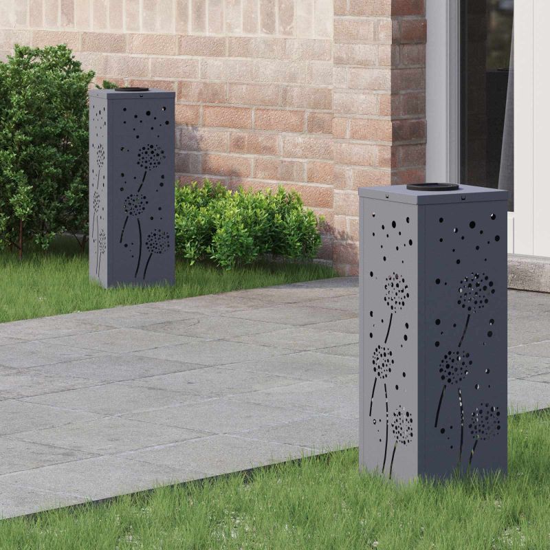 879767_1.jpg vidaXL Solárne LED svetlo na chodník 2 pcs Antracit – Obrázok 1