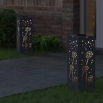 vidaXL Solárne LED svetlo na chodník 2 pcs Antracit – Obrázok 3