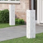 vidaXL Solárne LED svetlo na chodník 2 pcs Biela