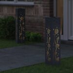 vidaXL Solárne LED svetlo na chodník 2 pcs Antracit – Obrázok 3