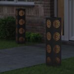 vidaXL Solárne LED svetlo na chodník 2 pcs Čierna – Obrázok 3