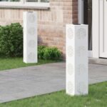 vidaXL Solárne LED svetlo na chodník 2 pcs Biela