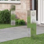 vidaXL Solárne LED svetlo na chodník 2 pcs Nerezová oceľ Nerezová oceľ