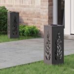 vidaXL Solárne LED svetlo na chodník 2 pcs Čierna