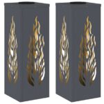 vidaXL Solárne LED svetlo na chodník 2 pcs Antracit – Obrázok 2