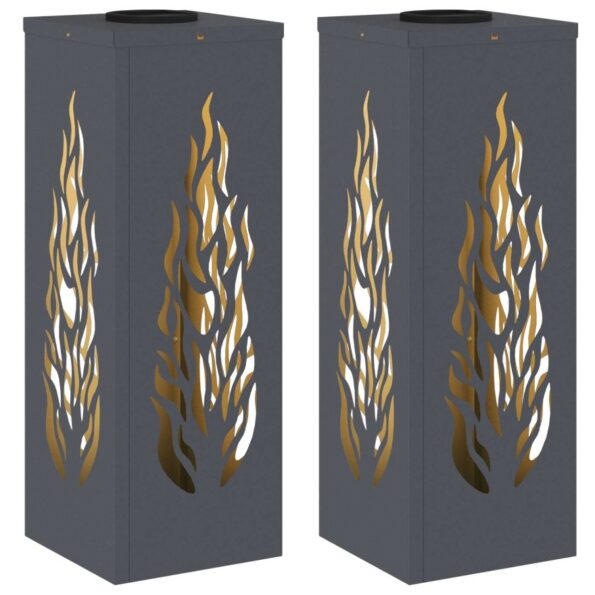 vidaXL Solárne LED svetlo na chodník 2 pcs Antracit – Obrázok 2