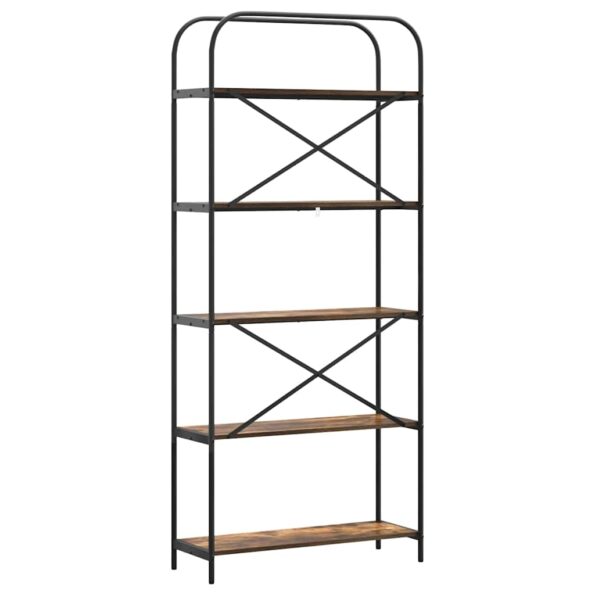 vidaXL Regál na knihy Tmavý dub 80 x 30 x 183 cm Kompozitné drevo – Obrázok 7