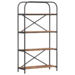 vidaXL Regál na knihy Staré drevo 80 x 30 x 146 cm Kompozitné drevo – Obrázok 2