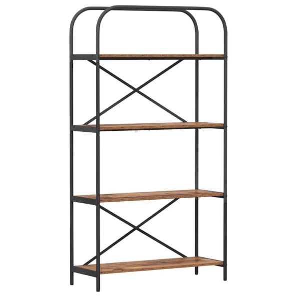 vidaXL Regál na knihy Staré drevo 80 x 30 x 146 cm Kompozitné drevo – Obrázok 2