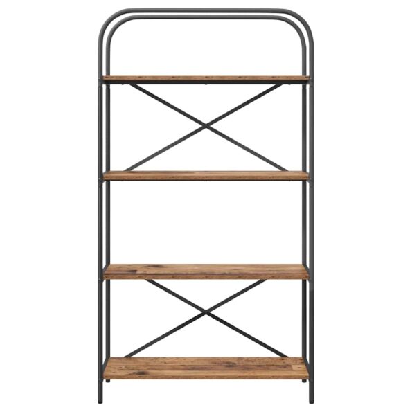 vidaXL Regál na knihy Staré drevo 80 x 30 x 146 cm Kompozitné drevo – Obrázok 5