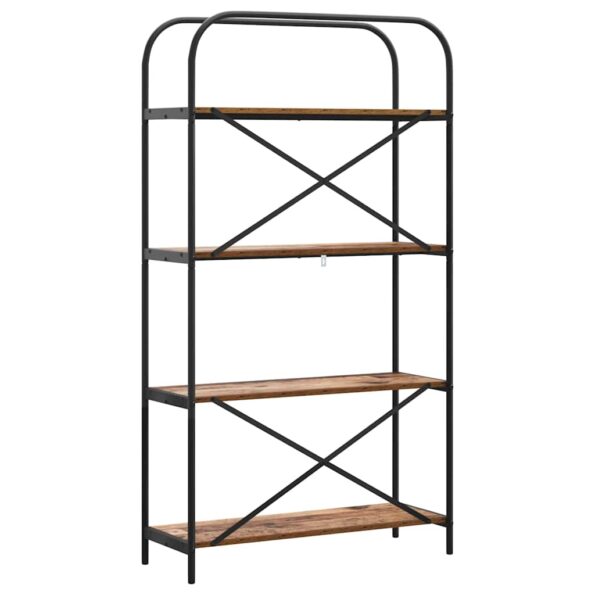 vidaXL Regál na knihy Staré drevo 80 x 30 x 146 cm Kompozitné drevo – Obrázok 7