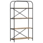 vidaXL Regál na knihy dub artisan 80 x 30 x 146 cm Kompozitné drevo – Obrázok 2