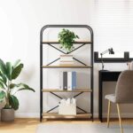 vidaXL Regál na knihy dub artisan 80 x 30 x 146 cm Kompozitné drevo – Obrázok 4