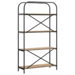 vidaXL Regál na knihy dub artisan 80 x 30 x 146 cm Kompozitné drevo – Obrázok 7