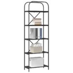 vidaXL Regál na knihy Čierny dub 60 x 30 x 183 cm Kompozitné drevo – Obrázok 3