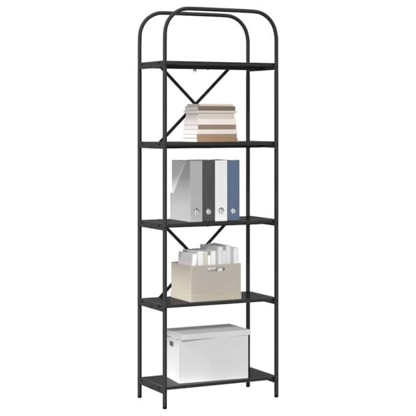 vidaXL Regál na knihy Čierny dub 60 x 30 x 183 cm Kompozitné drevo – Obrázok 3