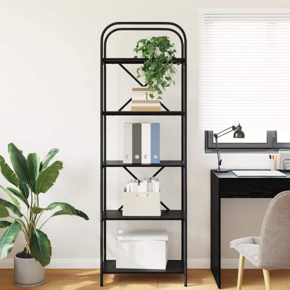 vidaXL Regál na knihy Čierny dub 60 x 30 x 183 cm Kompozitné drevo – Obrázok 4