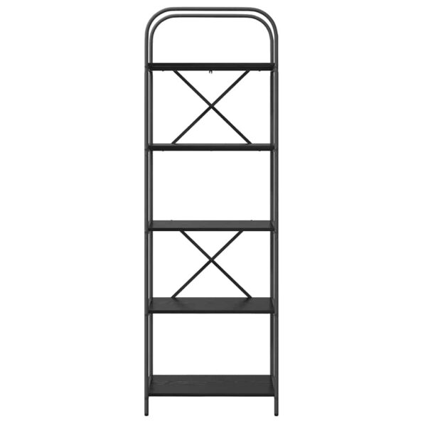 vidaXL Regál na knihy Čierny dub 60 x 30 x 183 cm Kompozitné drevo – Obrázok 5