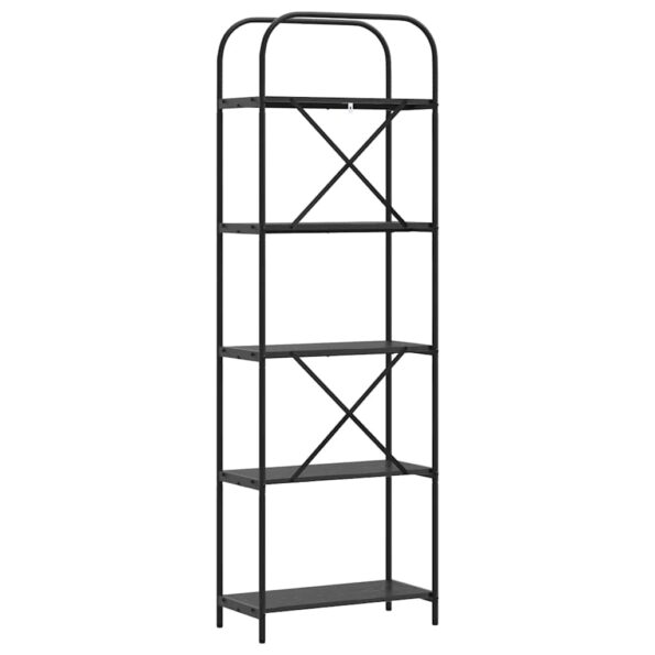 vidaXL Regál na knihy Čierny dub 60 x 30 x 183 cm Kompozitné drevo – Obrázok 7