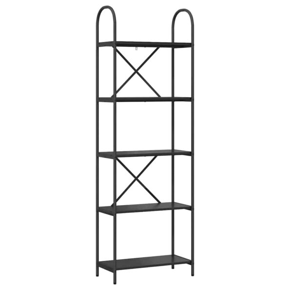 vidaXL Regál na knihy Čierny dub 60 x 30 x 183 cm Kompozitné drevo – Obrázok 2