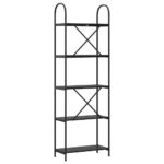 vidaXL Regál na knihy Čierny dub 60 x 30 x 183 cm Kompozitné drevo – Obrázok 7