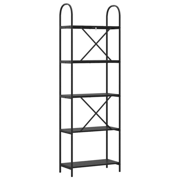 vidaXL Regál na knihy Čierny dub 60 x 30 x 183 cm Kompozitné drevo – Obrázok 7