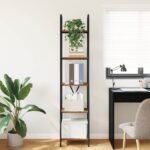 vidaXL Regál na knihy Staré drevo 40 x 30 x 183 cm Kompozitné drevo – Obrázok 4