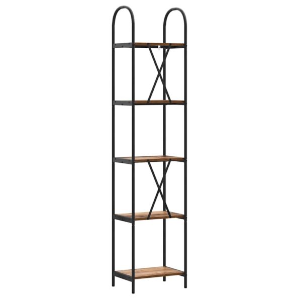 vidaXL Regál na knihy Staré drevo 40 x 30 x 183 cm Kompozitné drevo – Obrázok 7