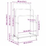 vidaXL Vešiak na oblečenie s poličkou Čierny dub 60 x 30 x 100.5 cm – Obrázok 12