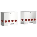 vidaXL Kŕmidlo pre kurčatá 2 pcs Strieborná 60.5 x 29 x 51 cm – Obrázok 2