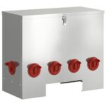 vidaXL Kŕmidlo pre kurčatá 2 pcs Strieborná 60.5 x 29 x 51 cm – Obrázok 4