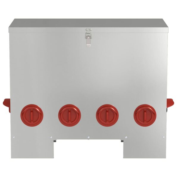 vidaXL Kŕmidlo pre kurčatá 2 pcs Strieborná 60.5 x 29 x 51 cm – Obrázok 5