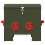 vidaXL Kŕmidlo pre kurčatá 2 pcs Olivová zelená 60.5 x 29 x 51 cm – Obrázok 5